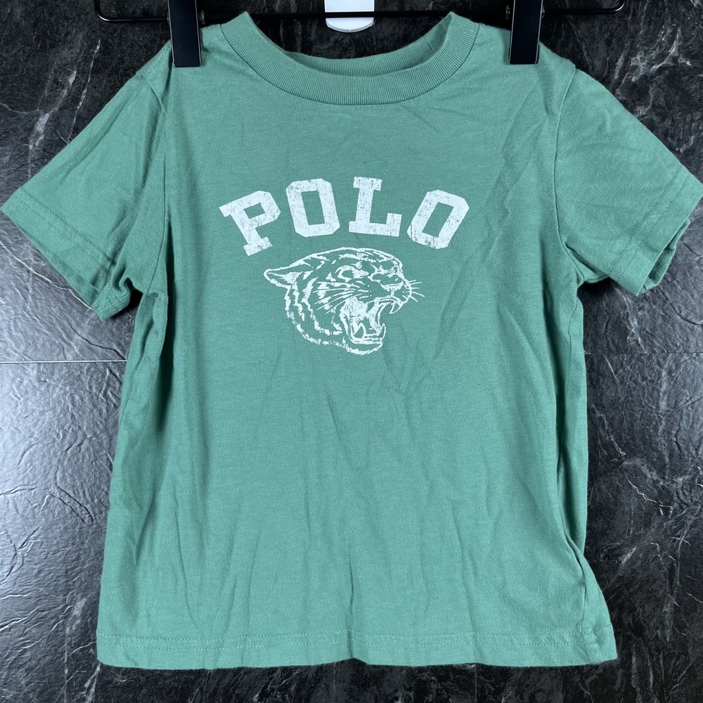 Polo Ralph Lauren Boy's Green Tiger Shirt 2T